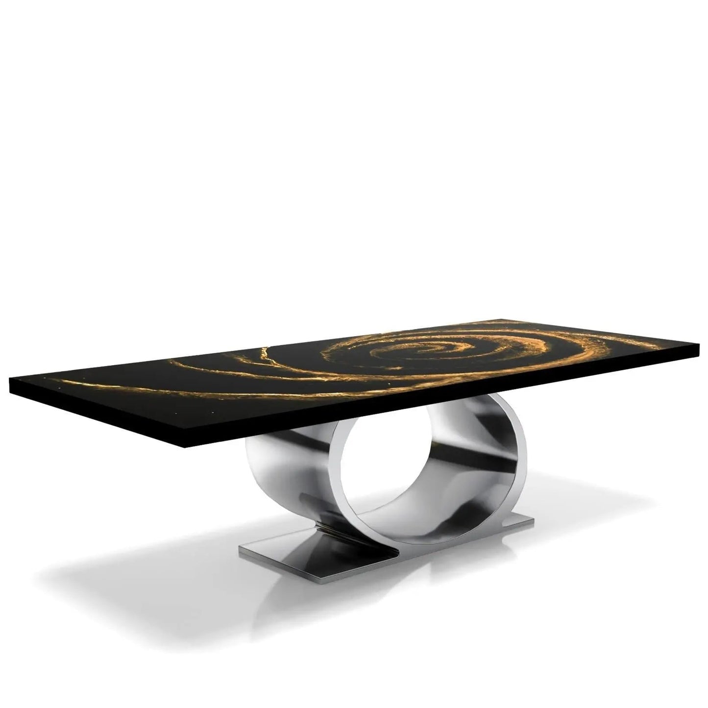 Onyx Silver Black Fiore Large Coffee Table