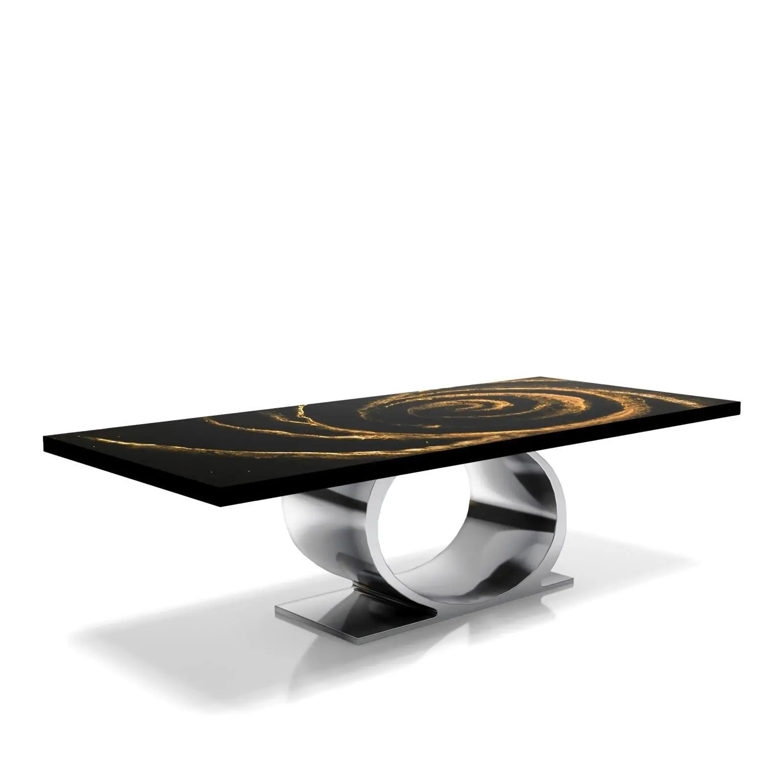 Onyx Silver Black Fiore Small Coffee Table