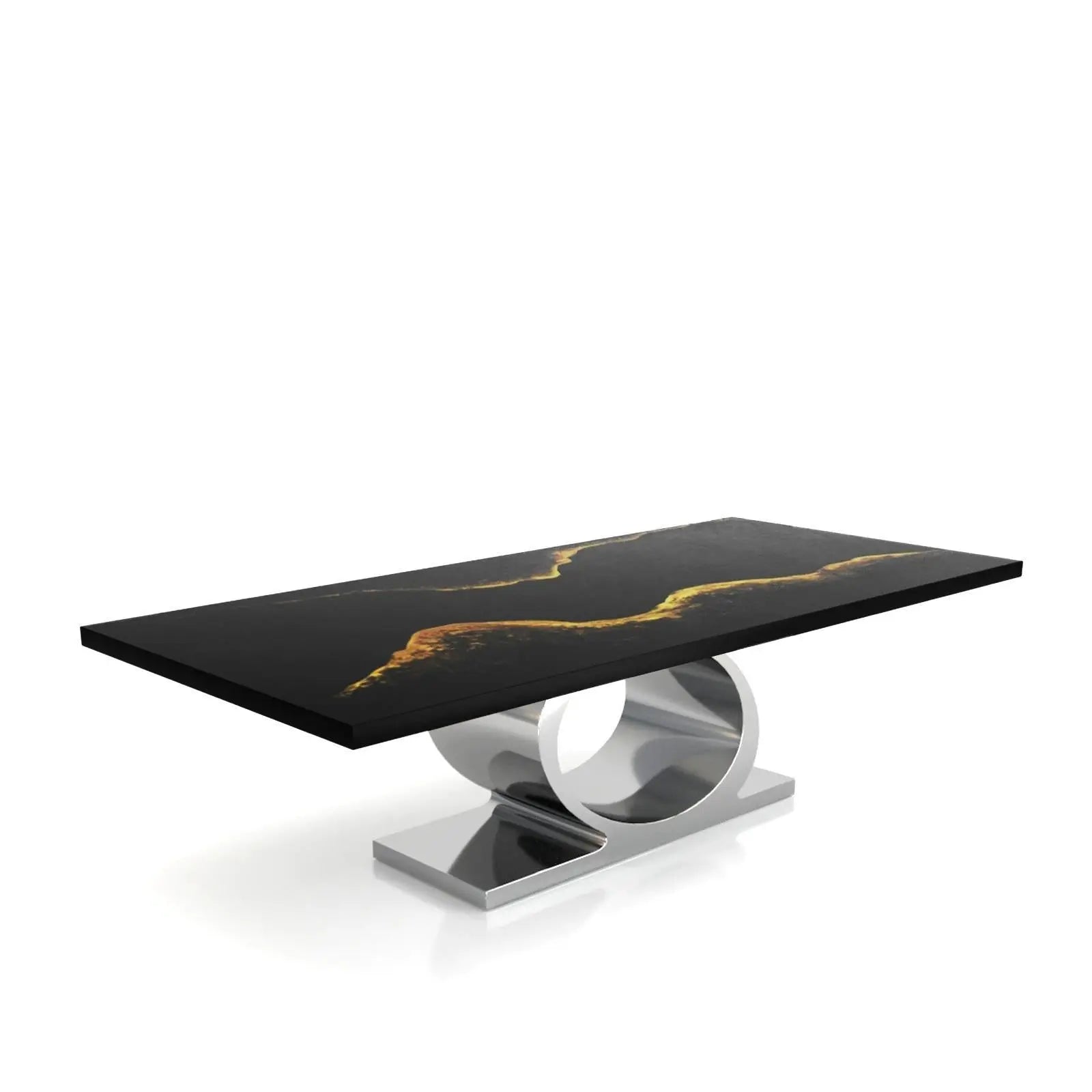 Onyx Silver Black Mountain Small Dining Table