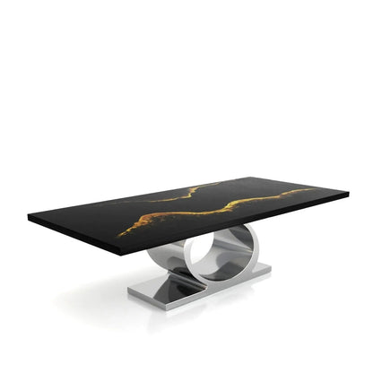 Onyx Silver Black Mountain Small Dining Table