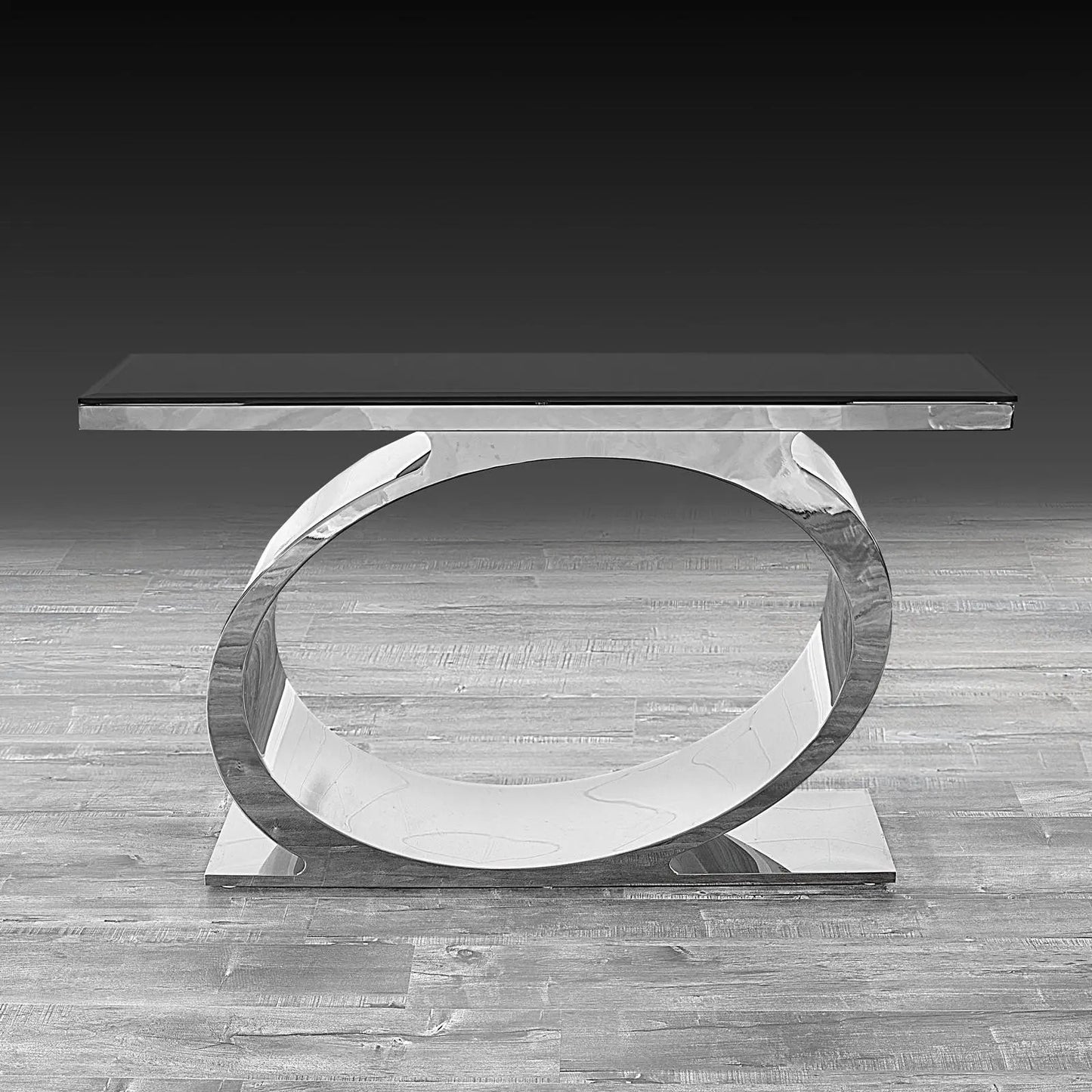 Onyx Sleek Silver Console Table for Modern Interiors