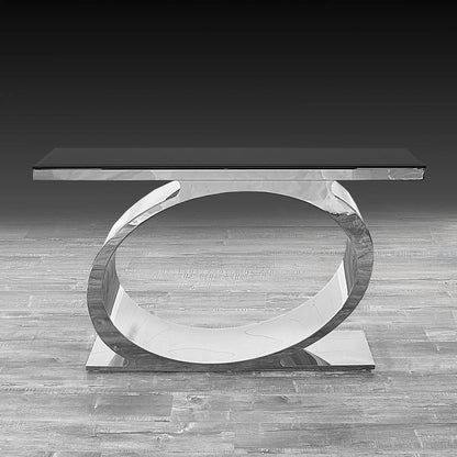 Onyx Sleek Silver Console Table for Modern Interiors