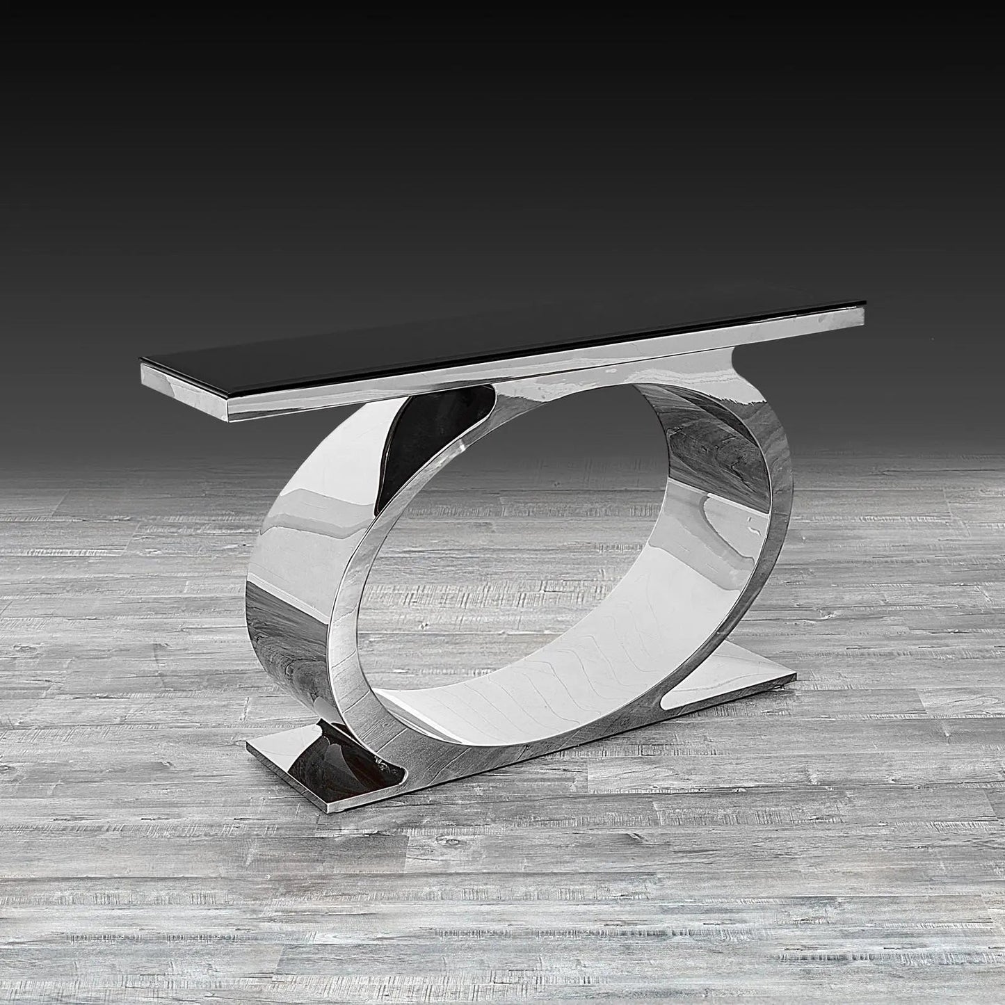 Onyx Sleek Silver Console Table for Modern Interiors