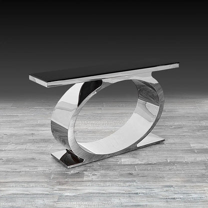Onyx Sleek Silver Console Table for Modern Interiors