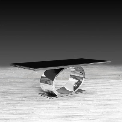 Onyx Glass-Top Modern Dining Table