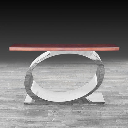 Onyx Sleek Silver Console Table for Modern Interiors