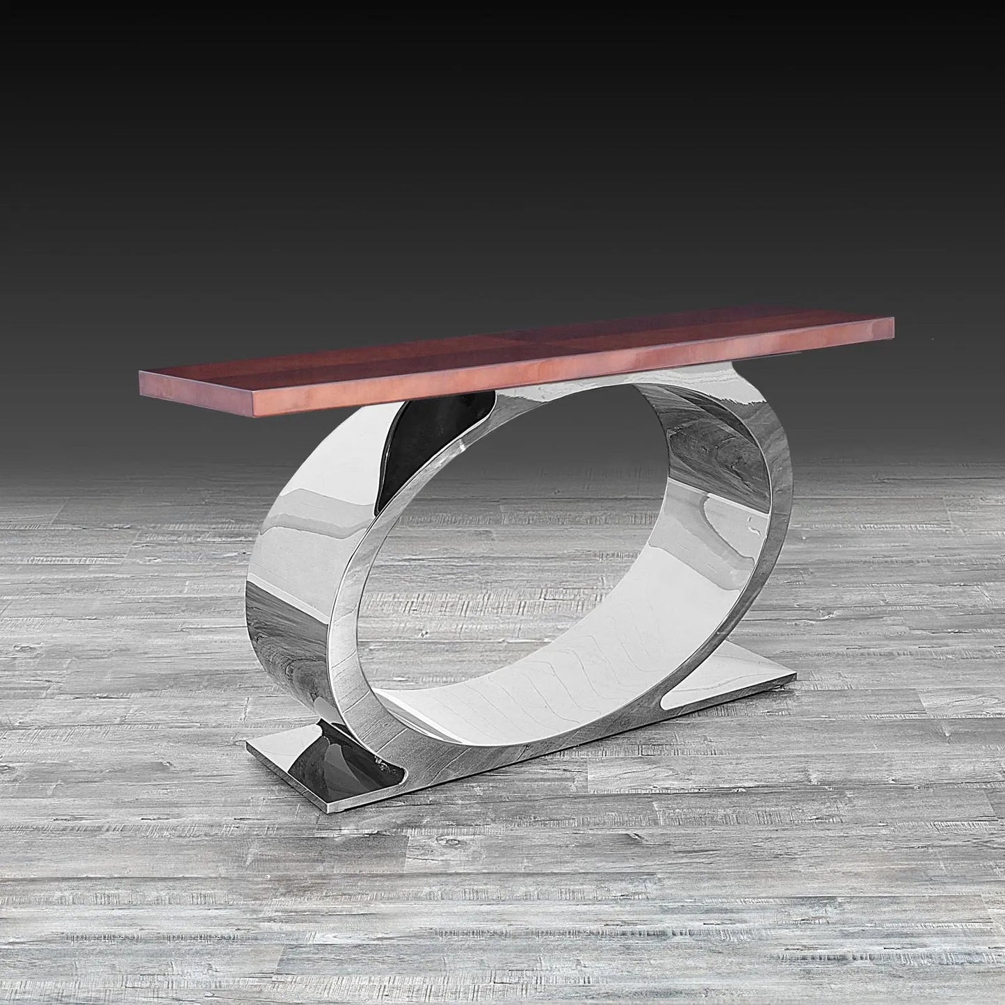 Onyx Sleek Silver Console Table for Modern Interiors