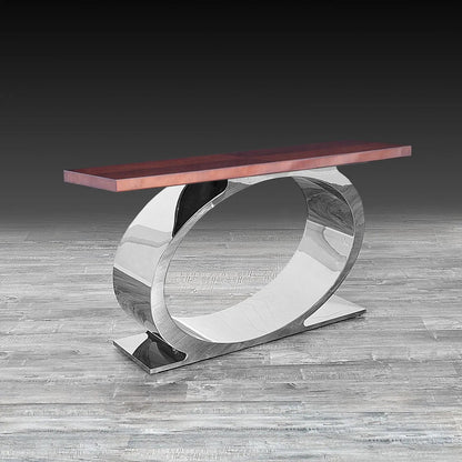 Onyx Sleek Silver Console Table for Modern Interiors