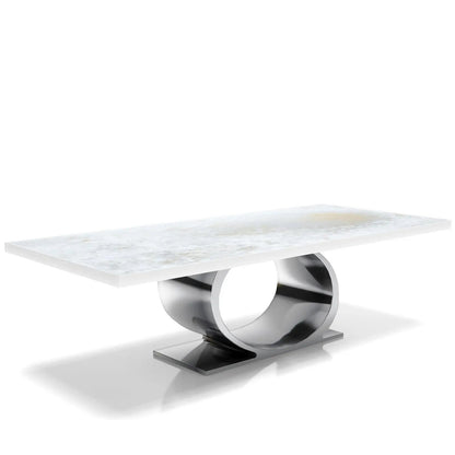 Onyx Silver White Art Large Coffee Table