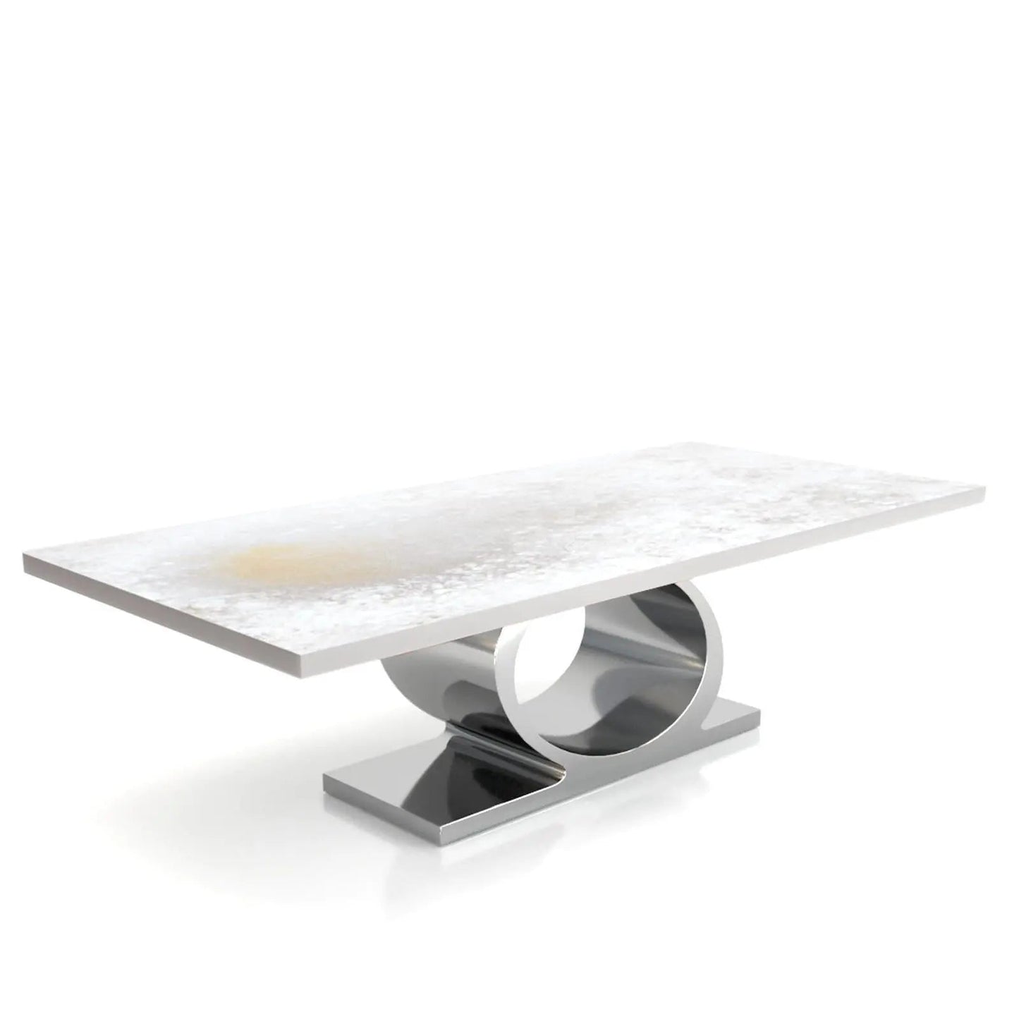 Onyx Silver White Art Large Dining Table