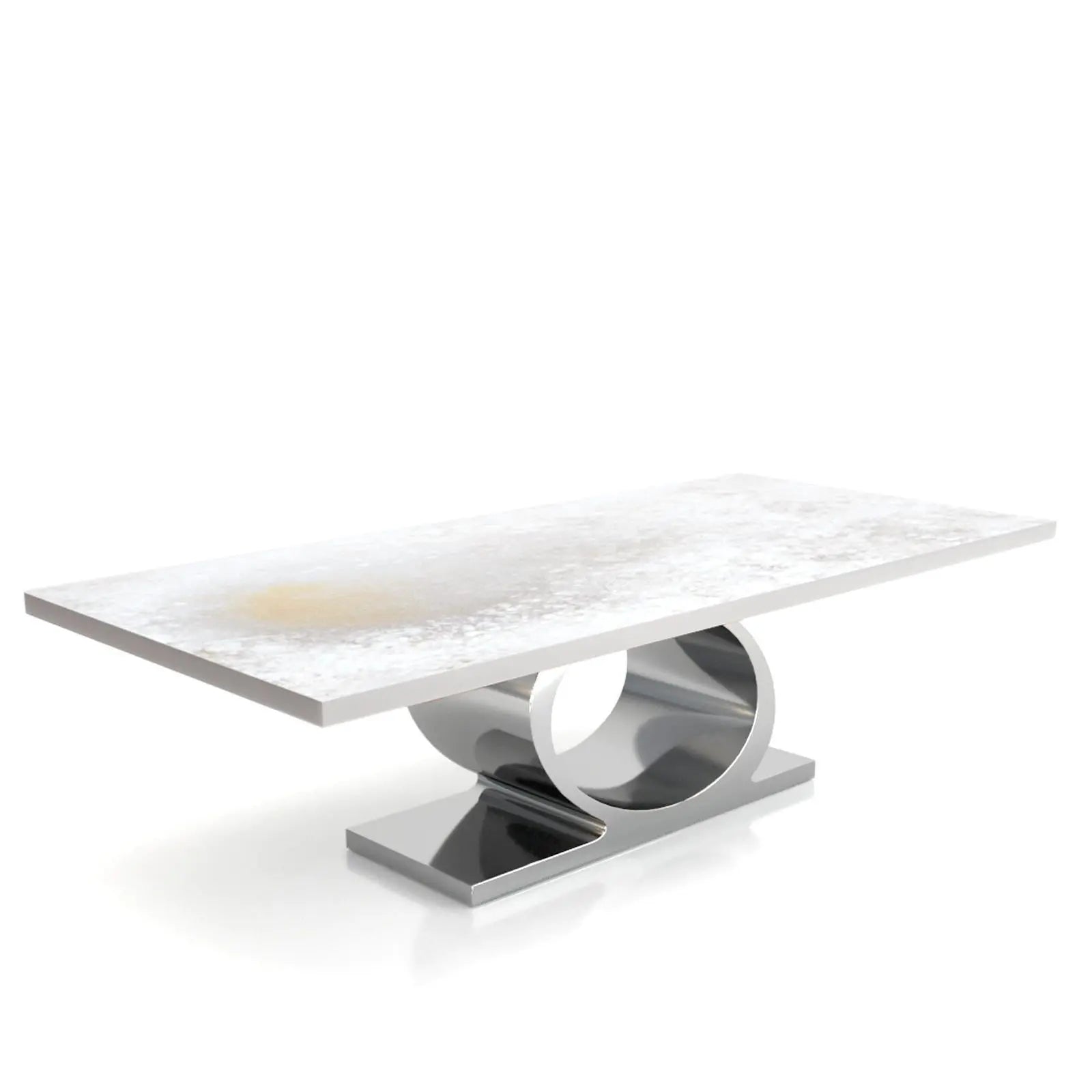 Onyx Silver White Art Large Dining Table