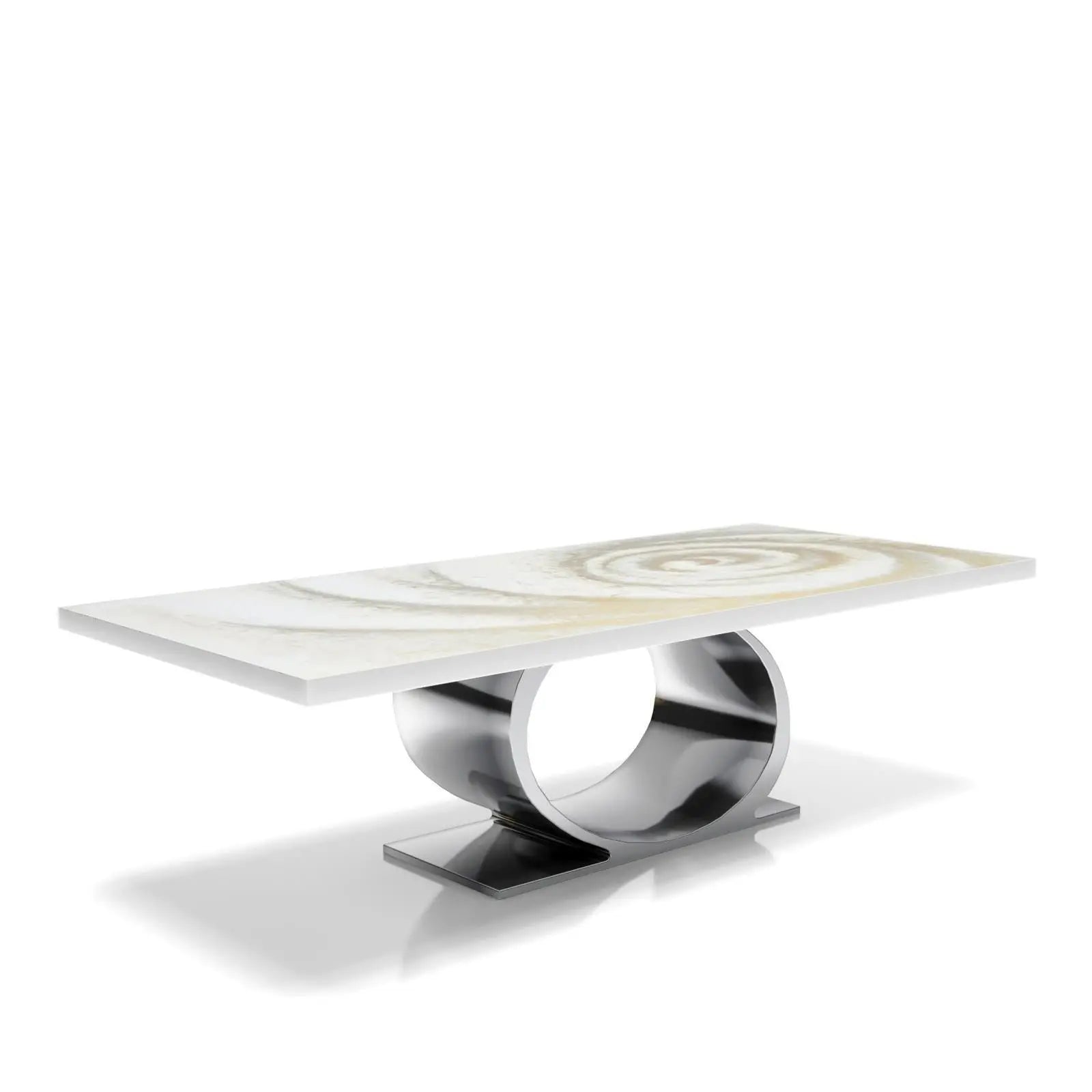 Onyx Silver White Fiore Small Coffee Table