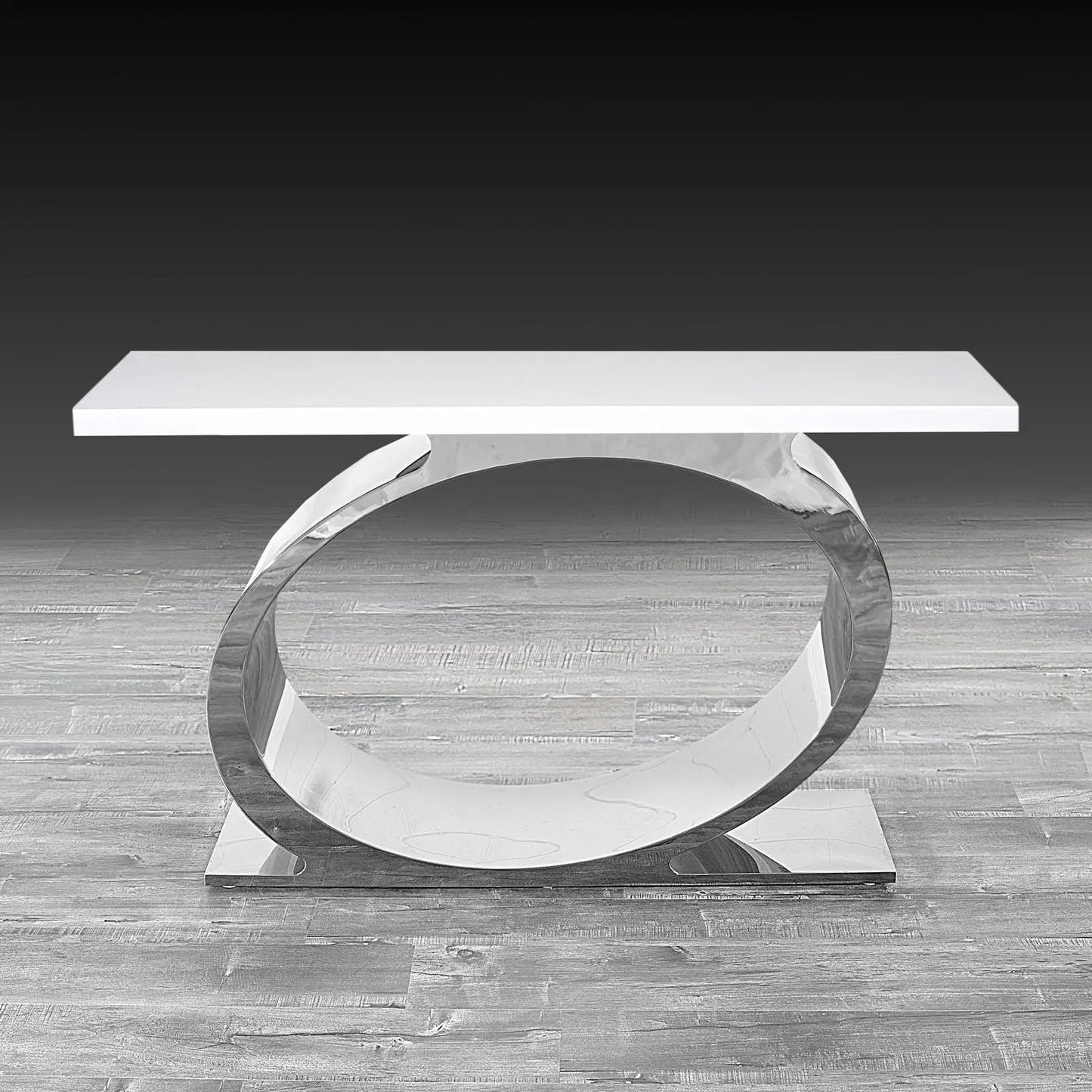 Onyx Sleek Silver Console Table for Modern Interiors