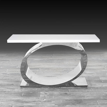 Onyx Sleek Silver Console Table for Modern Interiors
