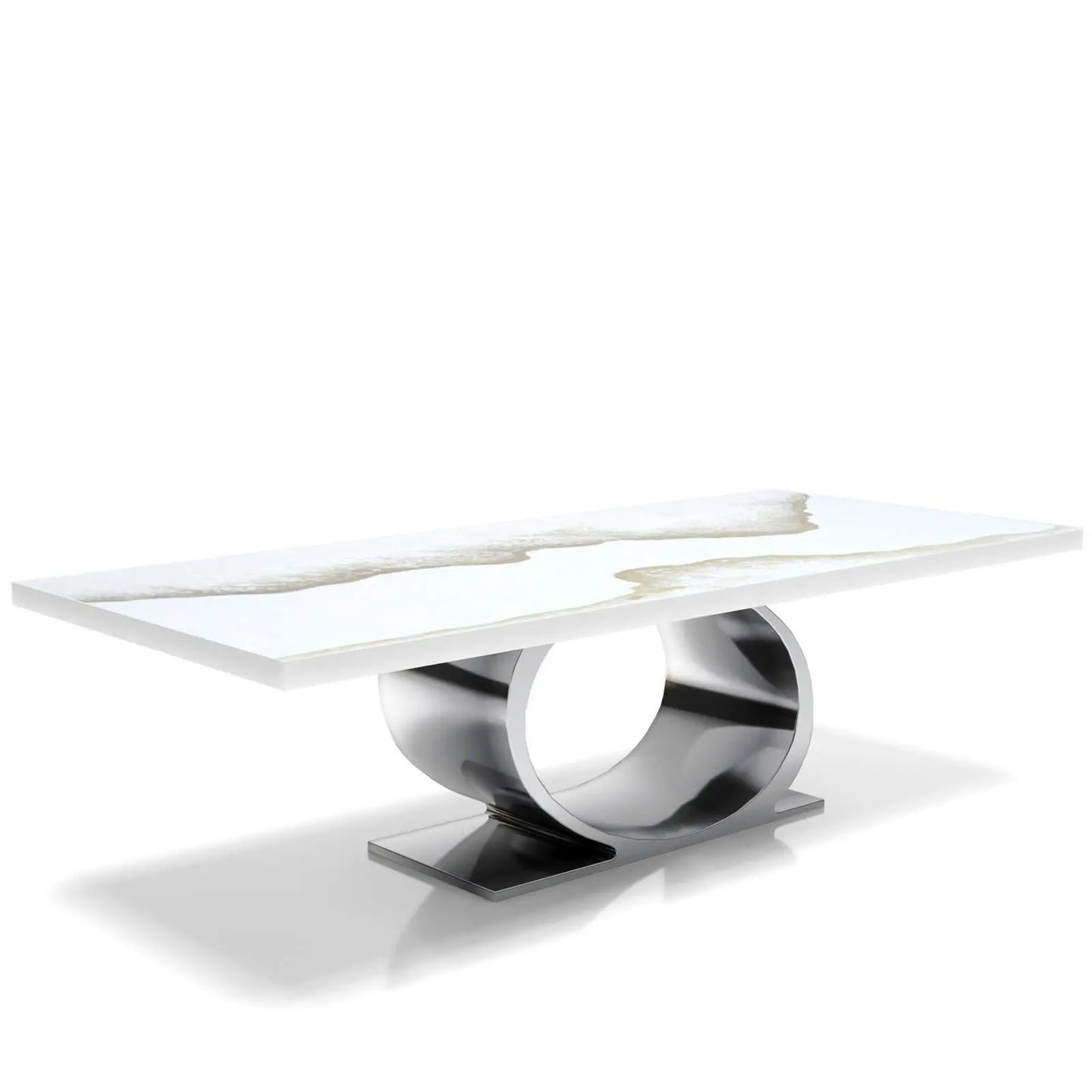 Onyx Silver White Mountain Large Coffee Table