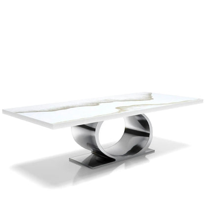 Onyx Silver White Mountain Large Coffee Table