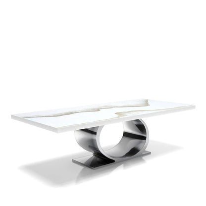 Onyx Silver White Mountain Small Coffee Table