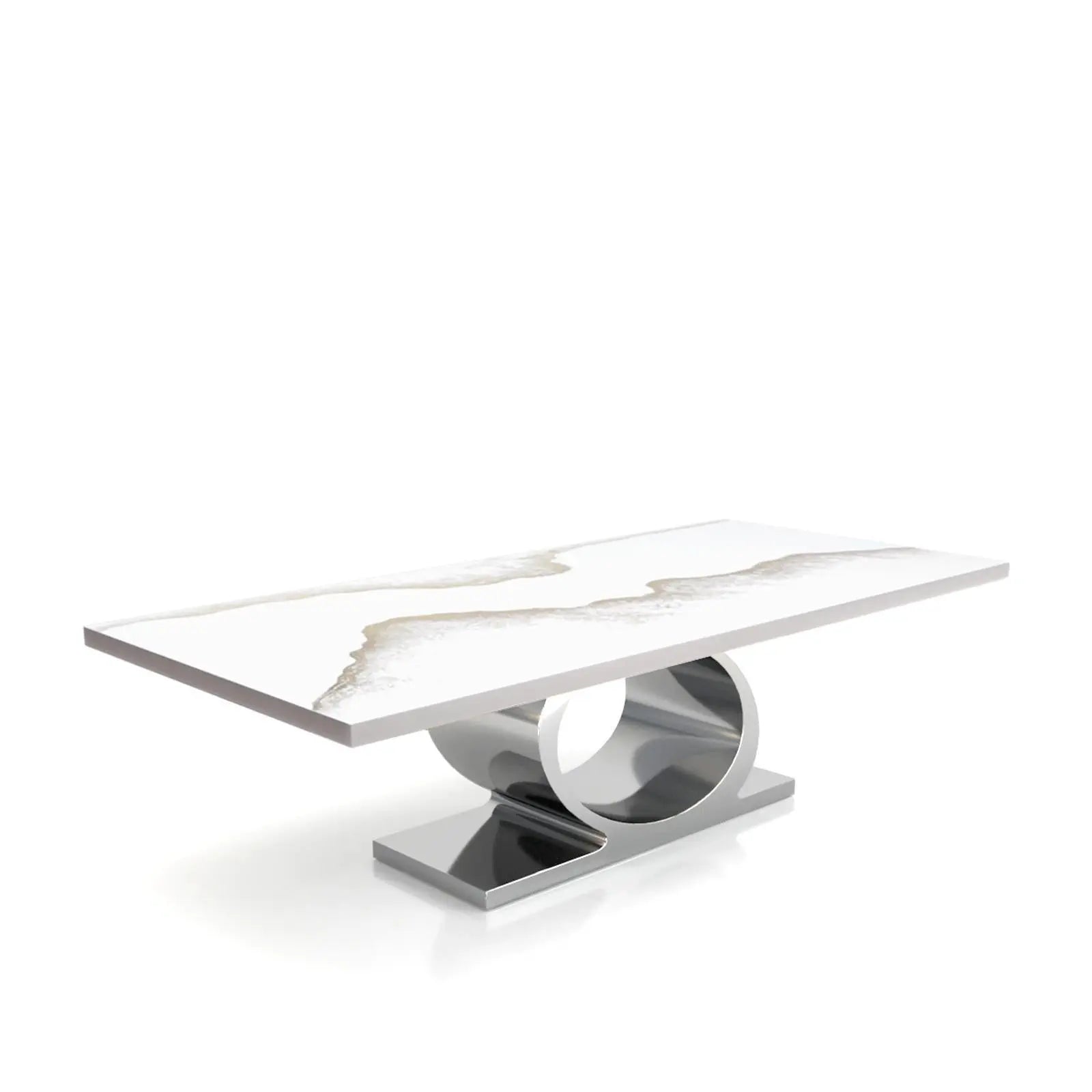 Onyx Silver White Mountain Small Dining Table