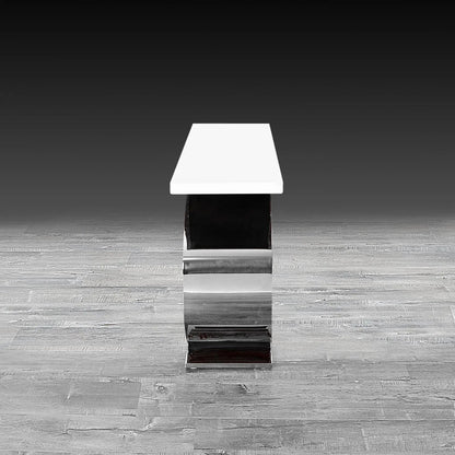 Onyx Sleek Silver Console Table for Modern Interiors