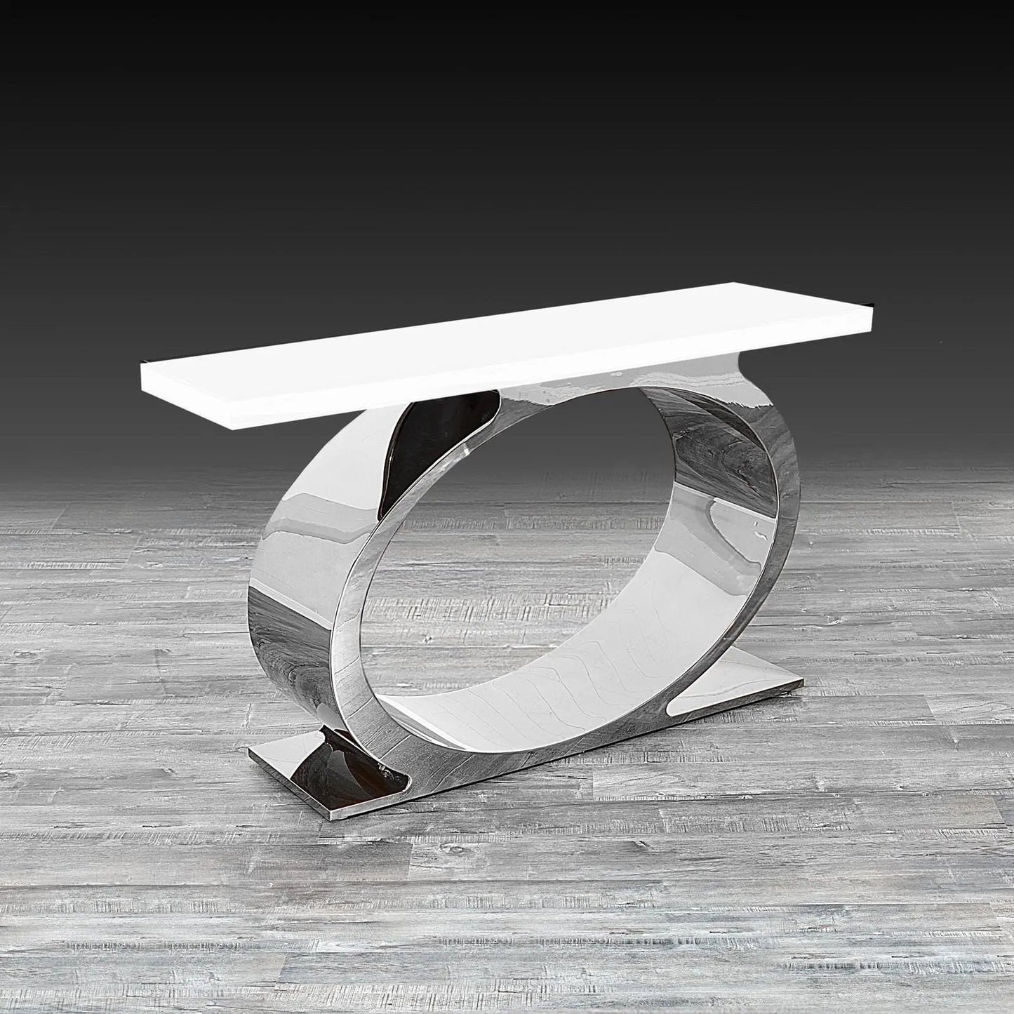 Onyx Sleek Silver Console Table for Modern Interiors