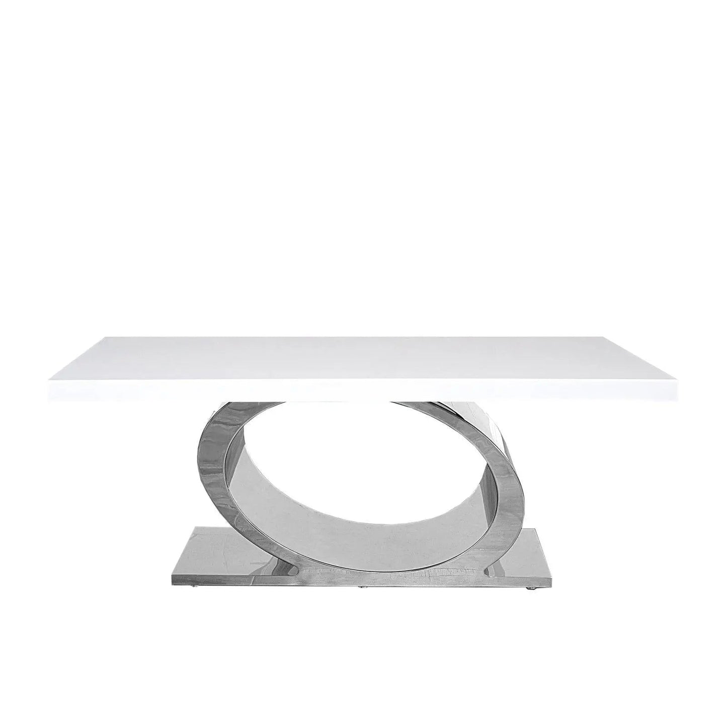 Onyx White Silver Coffee Table
