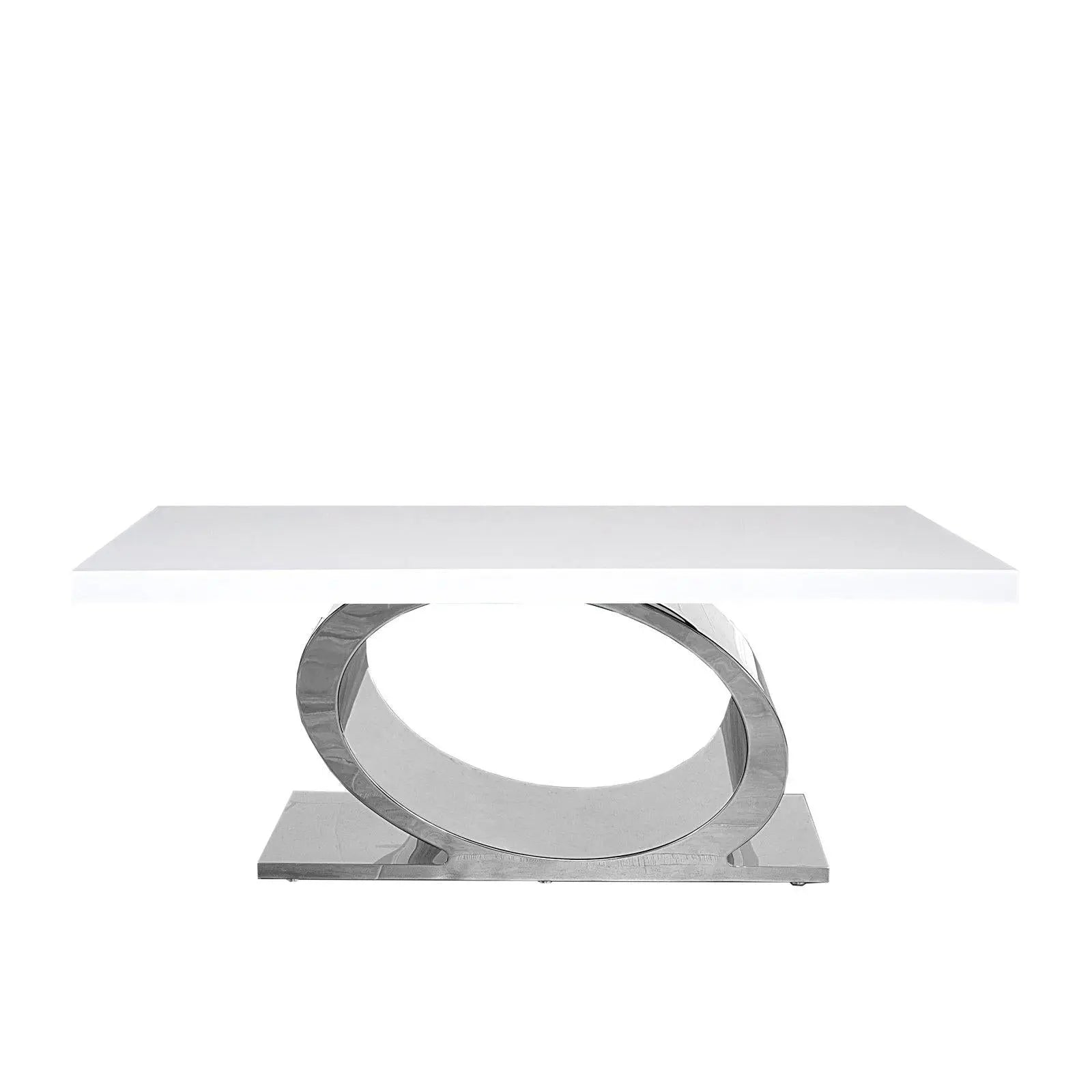 Onyx White Silver Coffee Table