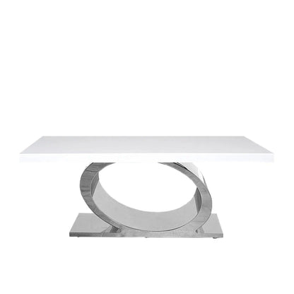 Onyx White Silver Coffee Table