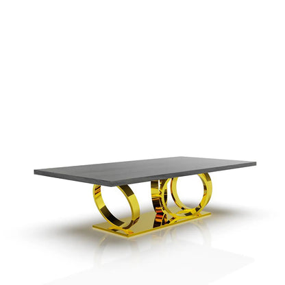 Oracle Titanium Gold Rectangular Dining Table