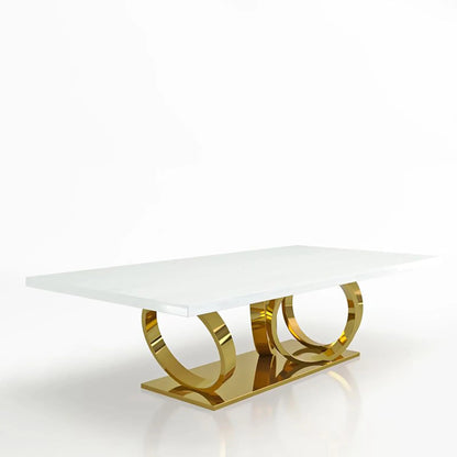 Oracle Titanium Gold Rectangular Dining Table