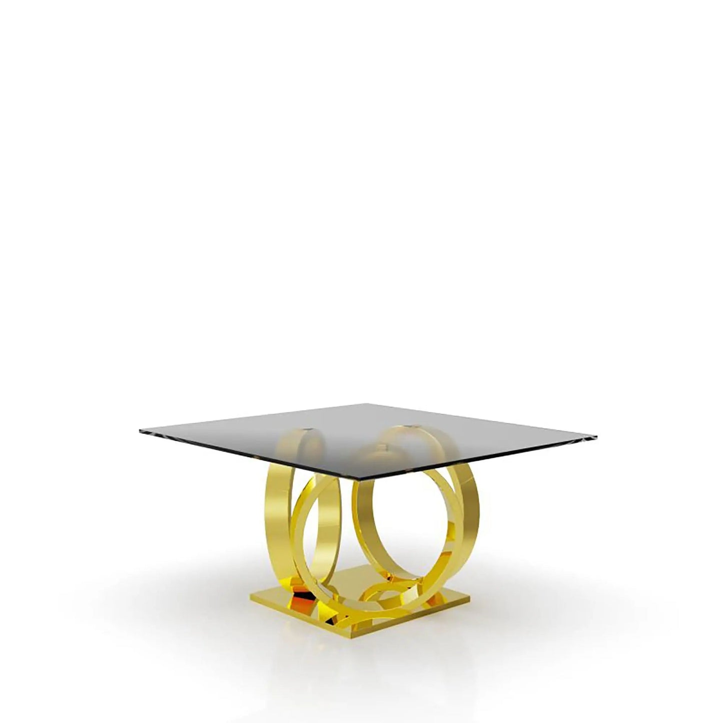 Oracle Titanium Gold Square Dining Table
