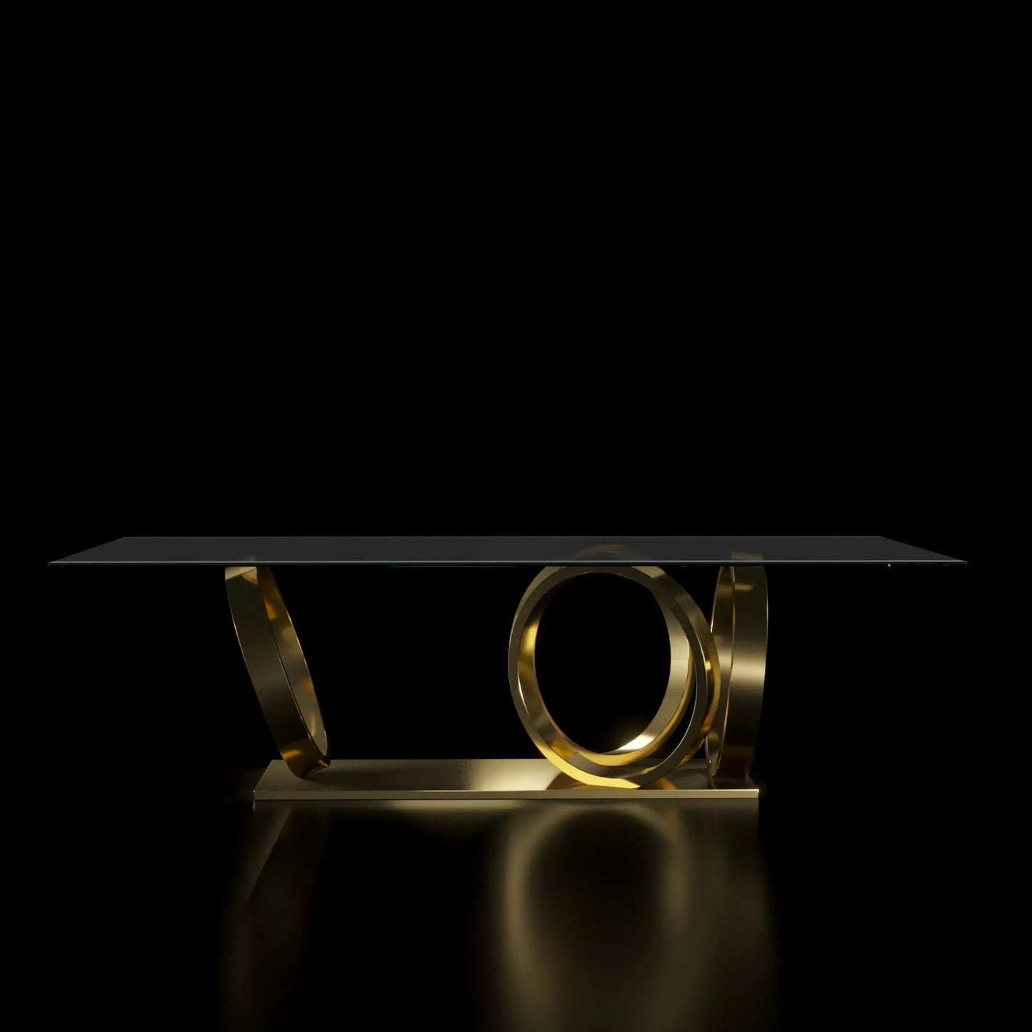Oracle Titanium Gold Rectangular Dining Table