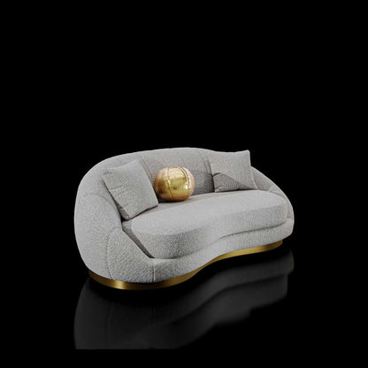 Oslo Gold Loveseat Ivory