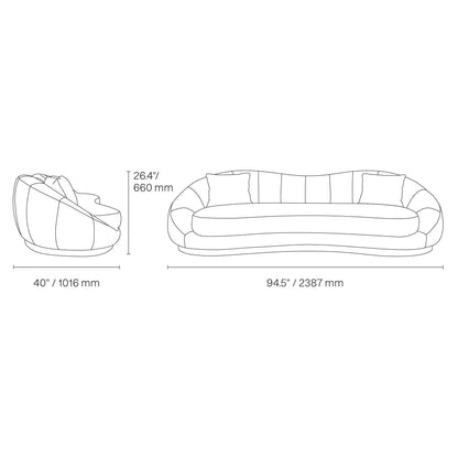 Oslo Gold-Trim Sofa Set – Ivory