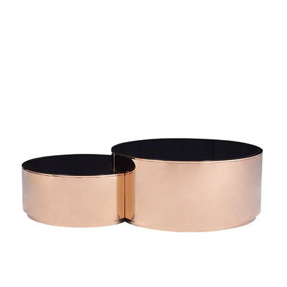 Otello Rose Gold Round Coffee Table for Luxurious Spaces
