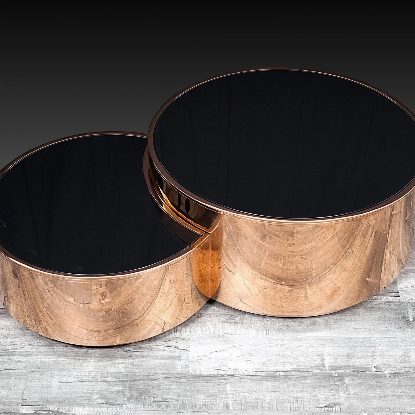 Otello Rose Gold Round Coffee Table for Luxurious Spaces