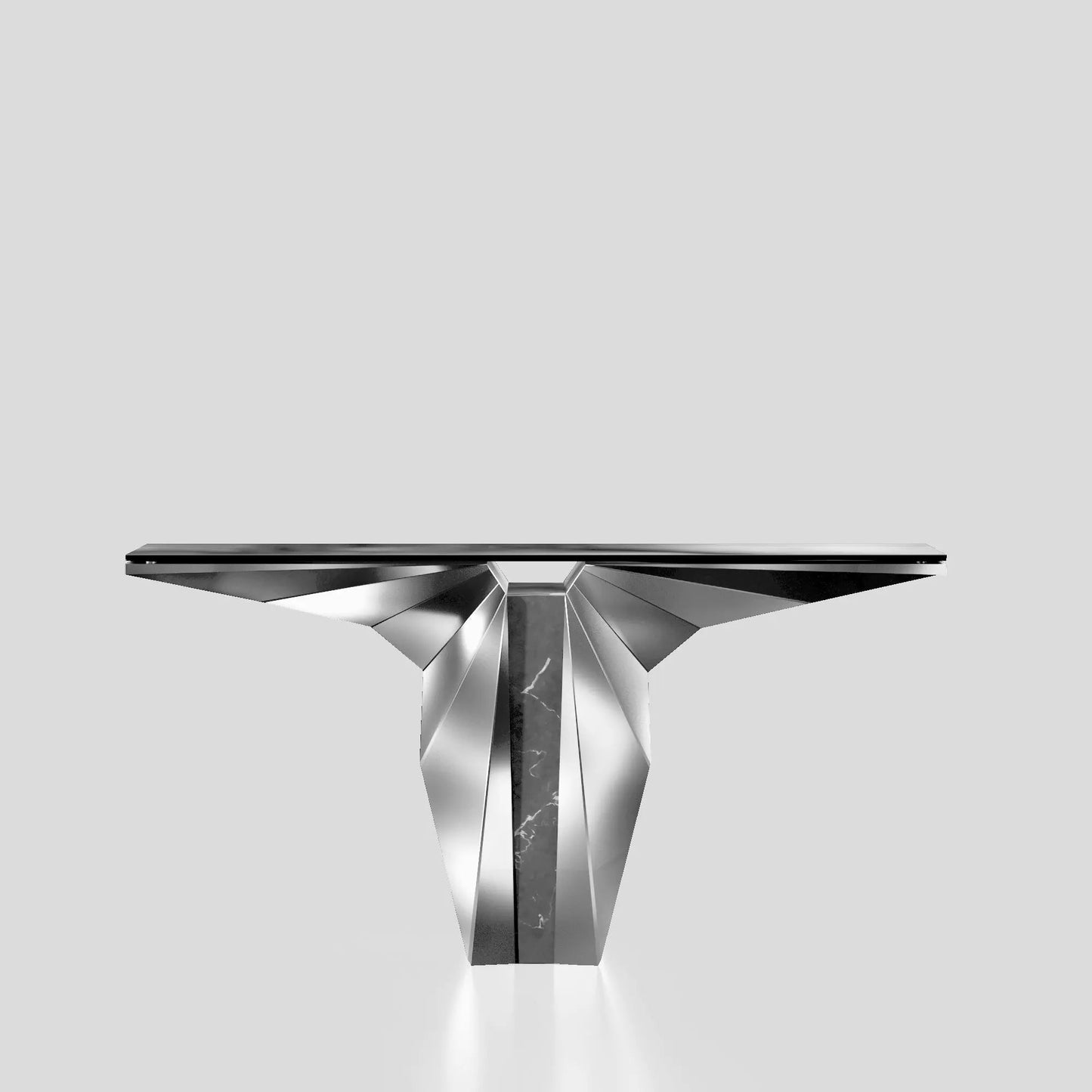 Palm Silver Console Table