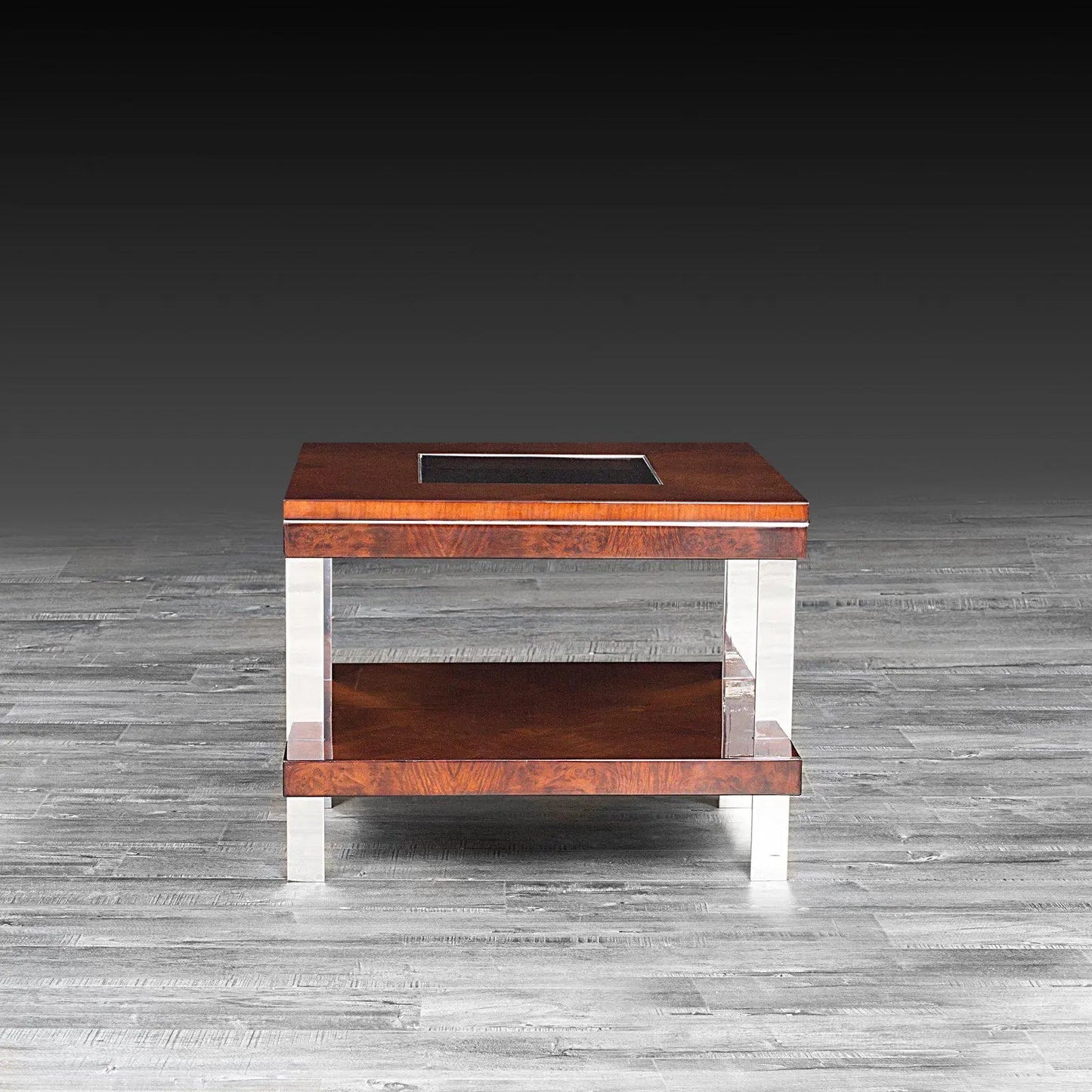 Petro Glass Top End Table | Sleek Modern Aesthetic