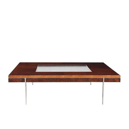 Petro Modern Square Coffee Table with Bold Lines