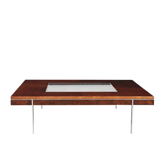 Petro Modern Square Coffee Table with Bold Lines