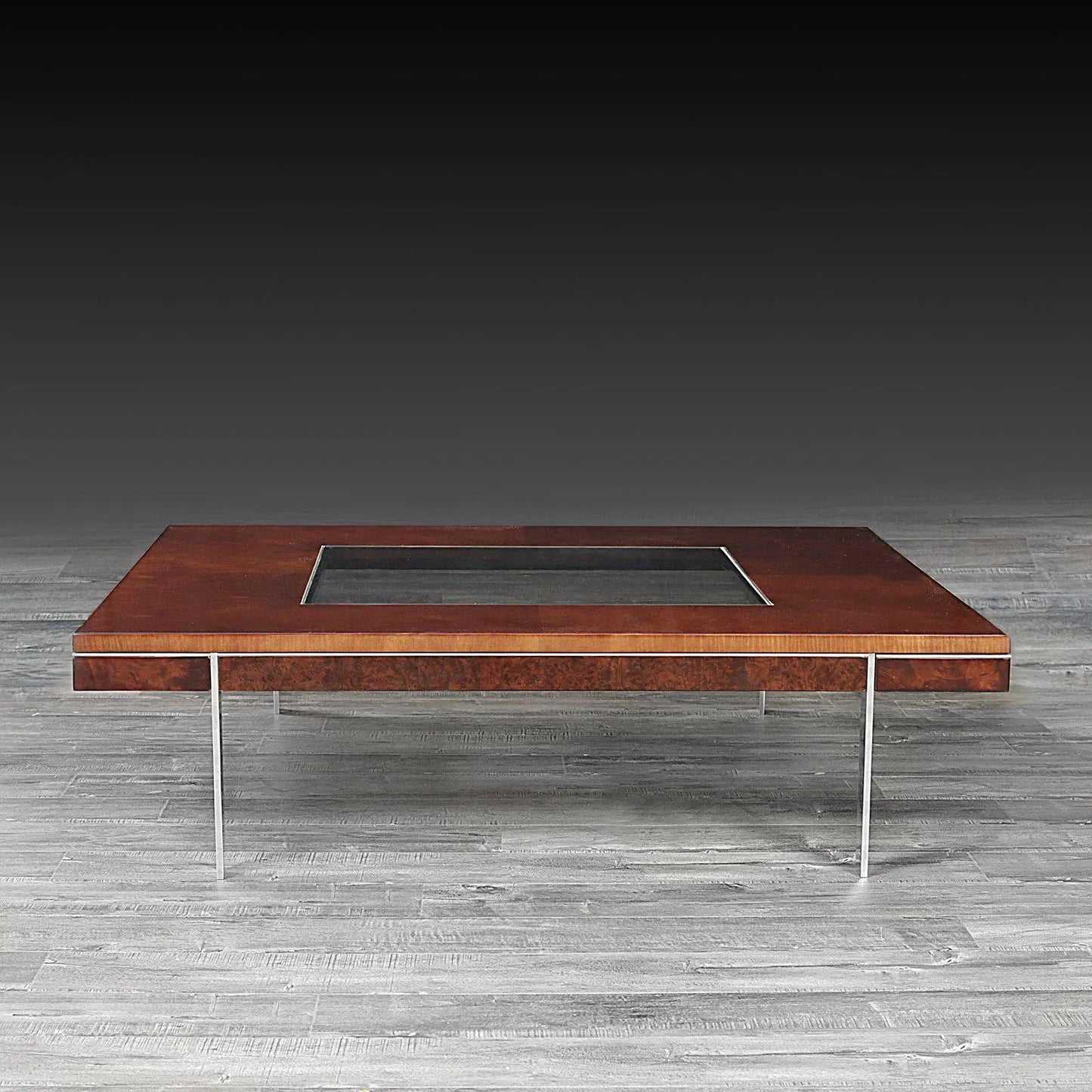 Petro Modern Square Coffee Table with Bold Lines