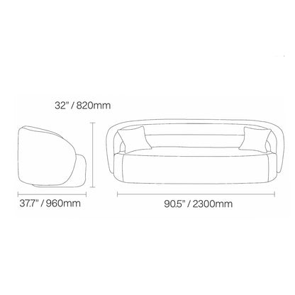 Pietra Contemporary Sofa Set – White