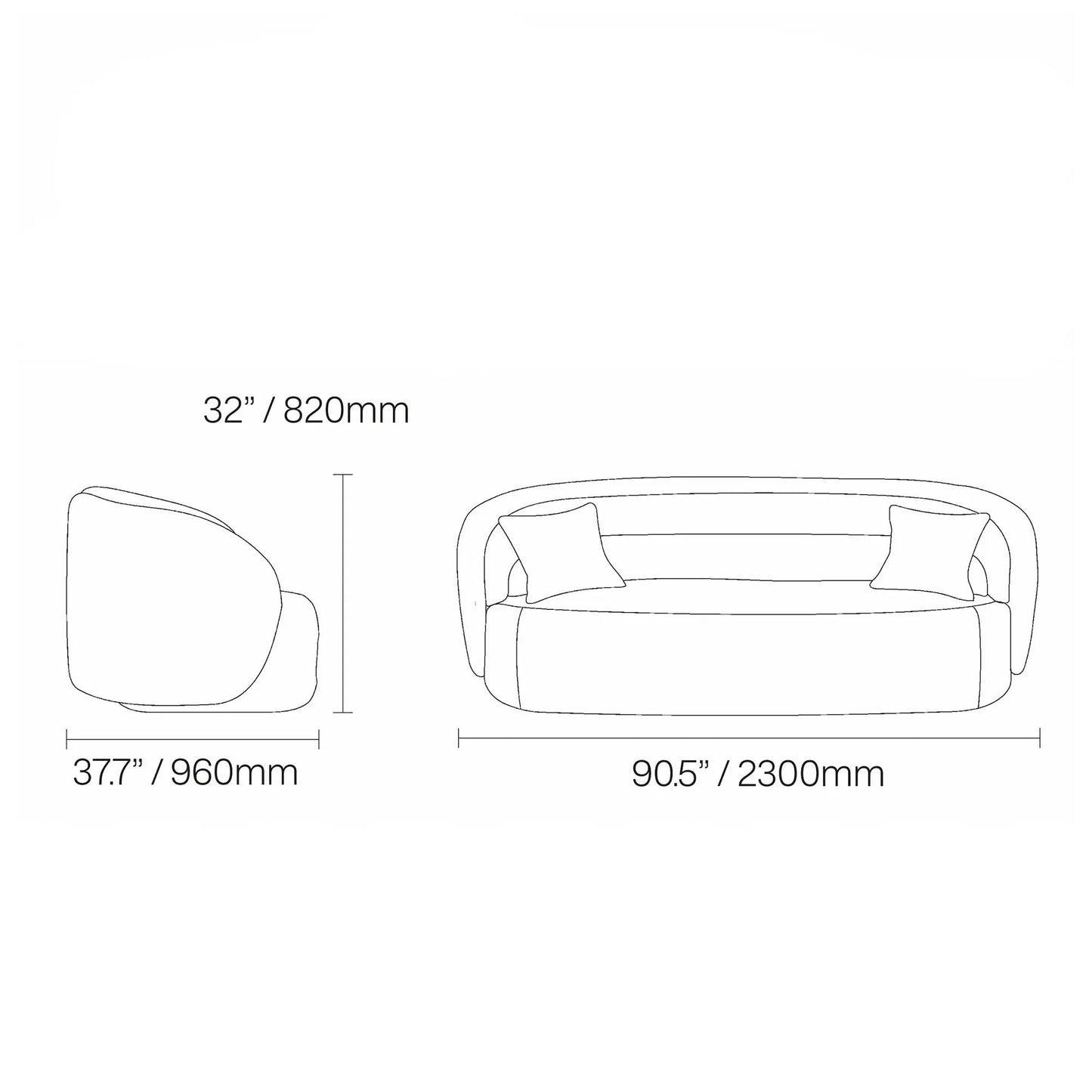 Pietra Modern Sofa Set – Light Gray