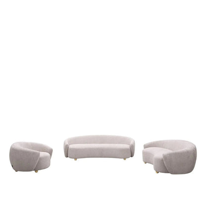 Primo Contemporary Sofa Set – Light Gray