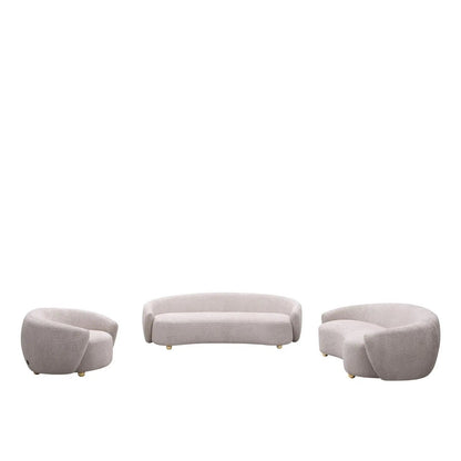 Primo Contemporary Sofa Set – Light Gray