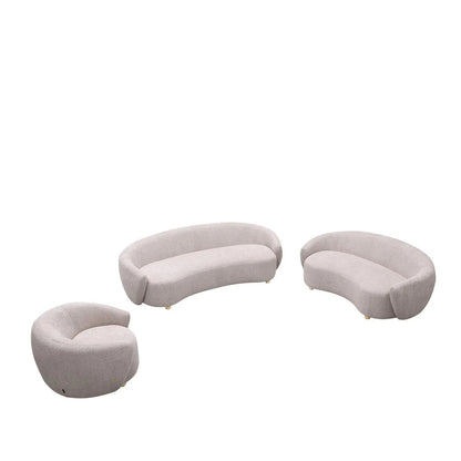 Primo Contemporary Sofa Set – Light Gray