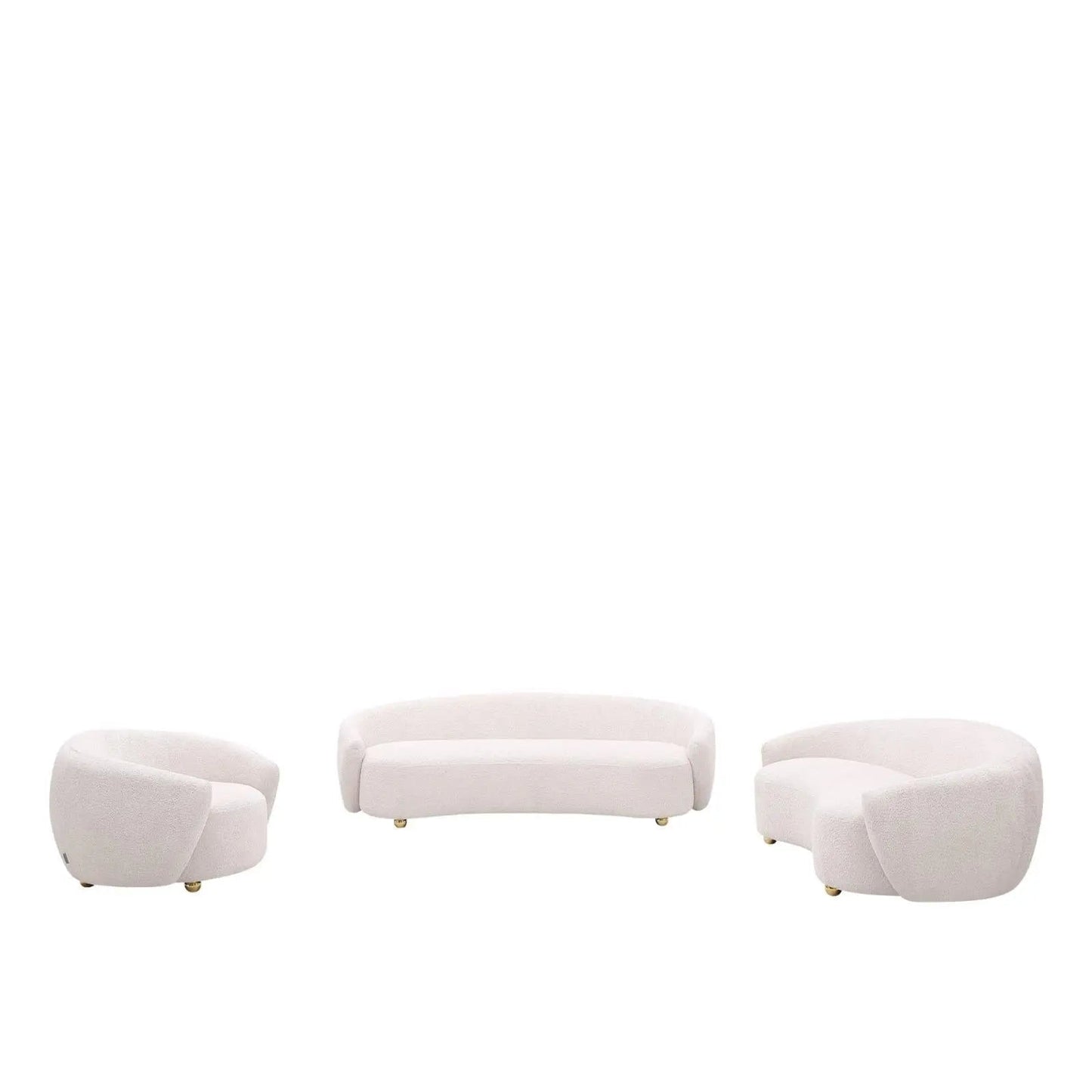 Primo Modern Sofa Set – White