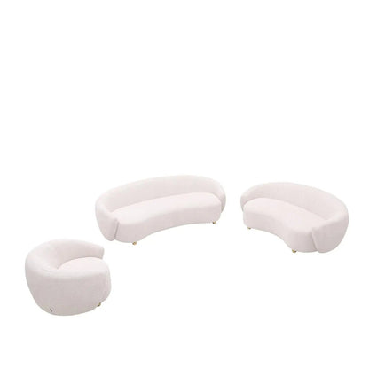 Primo Modern Sofa Set – White