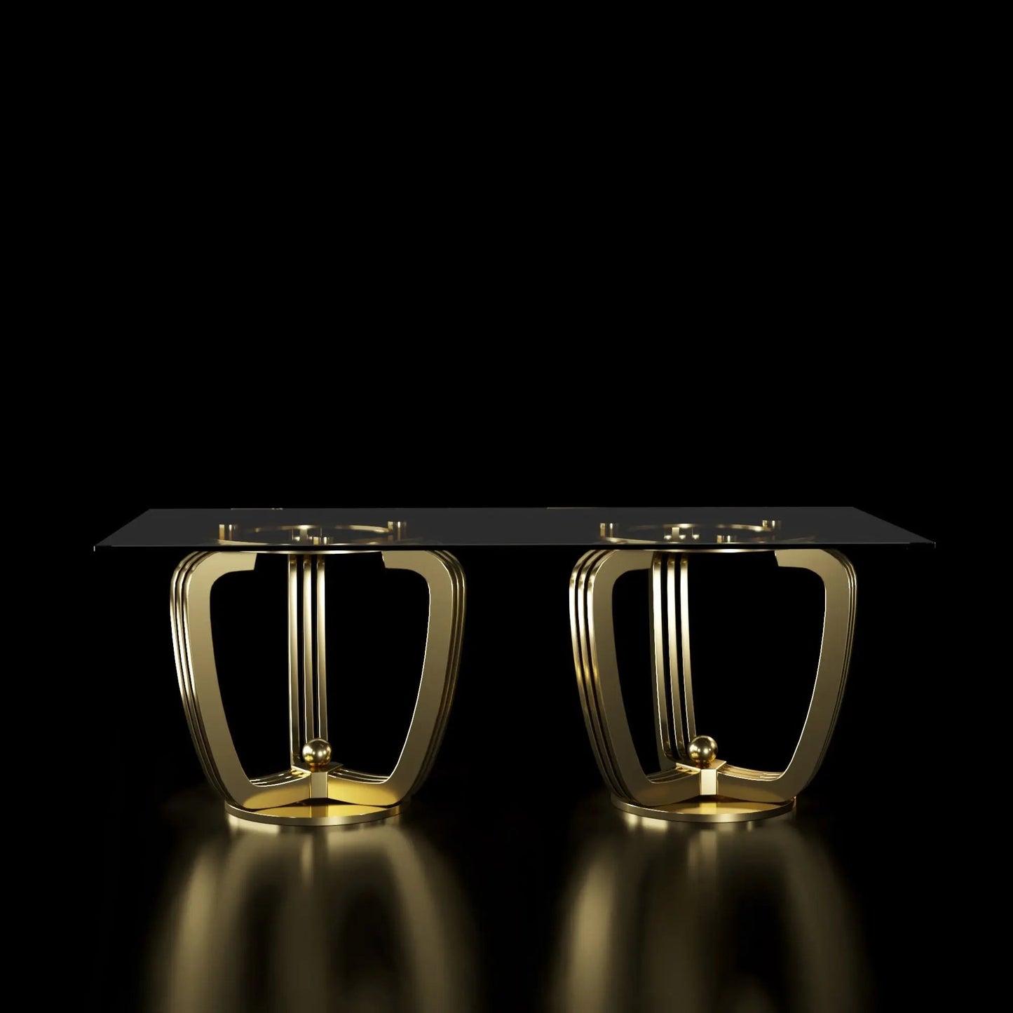 Regency Double-Base Rectangular Dining Table