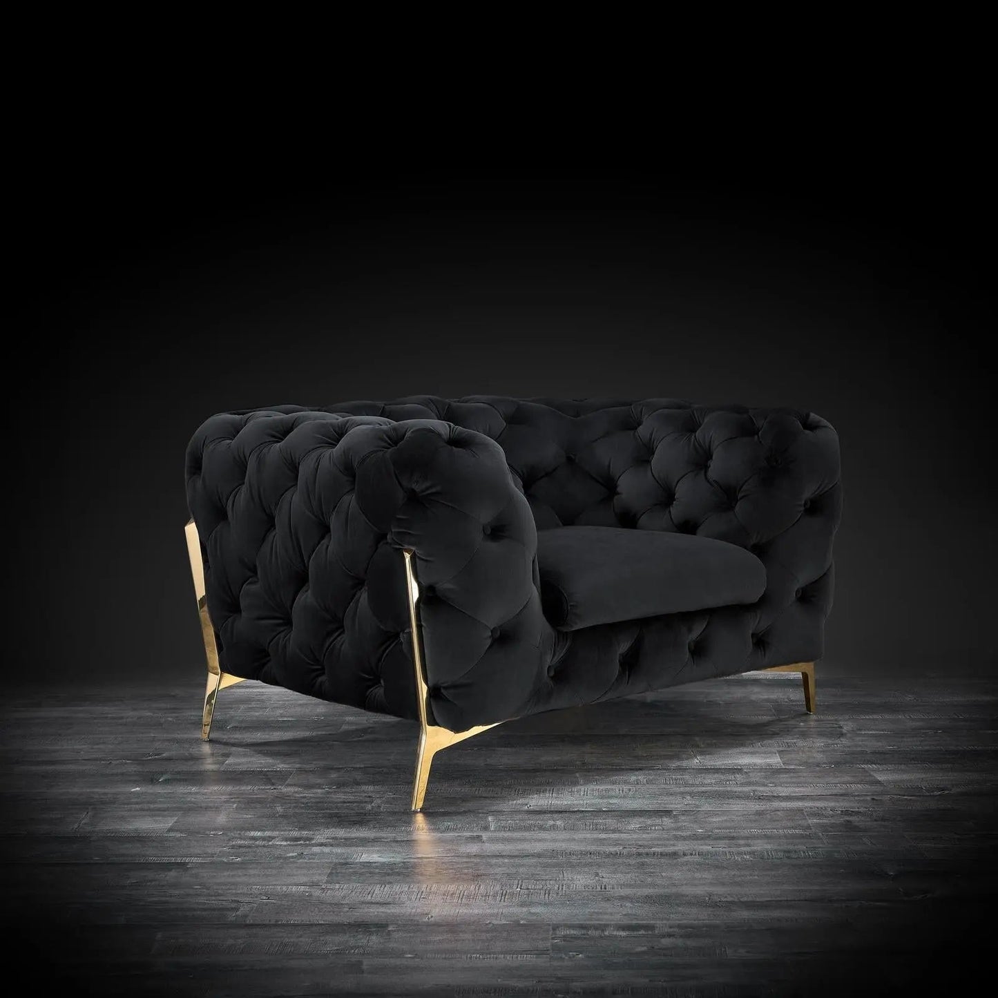 Regina Contemporary Sofa Set in Black