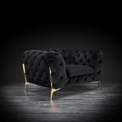 Regina Contemporary Sofa Set in Black